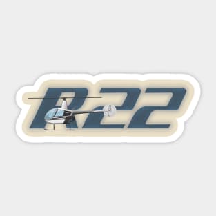 R22 Helicopter Sticker